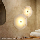 Axyaa LED Marble Round Wall Lamp for Living Room Bedroom Decor