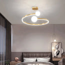 Axyaa LED Circle Pendant Lamp: Modern Lighting Fixture for Dining, Kitchen, or Bedroom