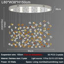Axyaa Crystal Chandelier: Modern Lobby Design, Artistic Hotel Living Room Lighting