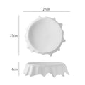 Axyaa Ceramic Dinner Plate Irregular Steak Dessert Snack Pasta Cake Household Tableware