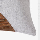 Axyaa Modern Luxury Leather Woven Pillow for Living Room Sofa