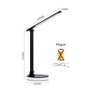 Axyaa LED Desk Lamp with USB Plug, 3-Level Touch Dimmable Table Lighting
