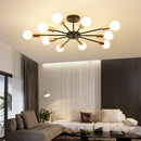 Axyaa Nordic Sputnik Ceiling Chandelier Semi Flush Mount LED Lighting Fixture