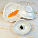 Axyaa Shell Dish Hot Pot Plate | Melamine Imitation Porcelain Dinnerware Kitchen Seasoning Dish