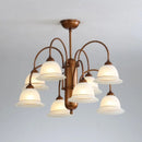 Axyaa Nordic Retro LED Glass Chandelier for Home Decor Lighting
