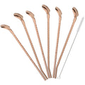 Axyaa Stainless Steel 2-in-1 Straw Spoon Set - Reusable Drink Straws for Parties