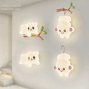 Axyaa Monkey Bear Tree Branch Wall Lamp for Children's Room