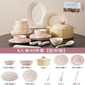 Axyaa Elegant Strawberry Cream Ceramic Tableware Set