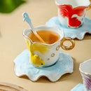 Axyaa Goldfish Ceramic Tea Cup Exquisite Afternoon Camellia Mug