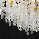 Axyaa Gold Glass Chandelier Pendant Lamp for Home Decor Lighting