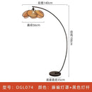 Axyaa Wabi-sabi Rattan Fishing Floor Lamp LED E27 Retro Design Petal Standing Lamp