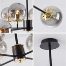 Axyaa Molecular LED Chandelier with Black Gold Iron Finish - 6/8/10 Ball Pendant Lighting