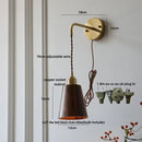 Axyaa Nordic Modern Wood Adjustable LED Wall Light for Bedroom, Cafe, Balcony