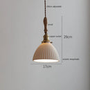 Axyaa Flower Ceramic Pendant Lights: France Style Home Decor LED Handing Lamp