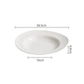 Axyaa Solid Color Hammer Pattern Deep Plate Salad Soup Pasta Plates