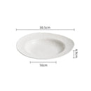 Axyaa Solid Color Hammer Pattern Deep Plate Salad Soup Pasta Plates