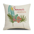 Axyaa Summer Farmhouse Linen Pillow Cover 45x45cm Beach Vacation Home Decor