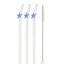 Axyaa Starfish Glass Straws - Set of 4 | Trendy Eco-Friendly Drinkware