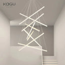 Axyaa LED Chandelier for Stair Hall Bedroom Room, Modern Indoor Lighting Fixture