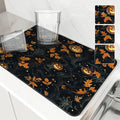 Axyaa Halloween Maple Absorbent Draining Mat for Kitchen and Bathroom