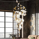 Axyaa Ginkgo Leaf Luxury Flower Chandelier for Elegant Villa Decor