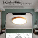 Axyaa Round Wood Grain LED Ceiling Light for Home Decor Lighting
