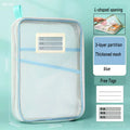 Axyaa Double-layer Mesh Zipper Stationery Organizer: Large Capacity School Office Supplies Bag