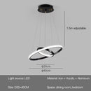 Axyaa Moderne Ronde Led Kroonluchters Voor Woonkamer Eetkamer Glans Hanglampen