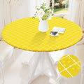 Axyaa Round Moroccan Tablecloth 60inch Waterproof Heat-Resistant Dining Kitchen Table Cover