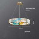 Axyaa Crystal LED Pendant Light Chandelier Living Room Lighting Fixtures