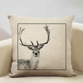 Elk Animal Cushion Cover Sofa Decor Pillow Case Linen Home Decor Axyaa