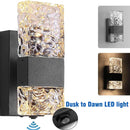 Axyaa Outdoor Dusk to Dawn Wall Sconce - LED Waterproof Porch Light Fixture