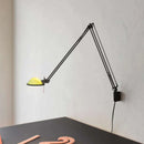 Axyaa Colored Lampshade Wall Light with Long Arm for Bedroom, Reading, Study
