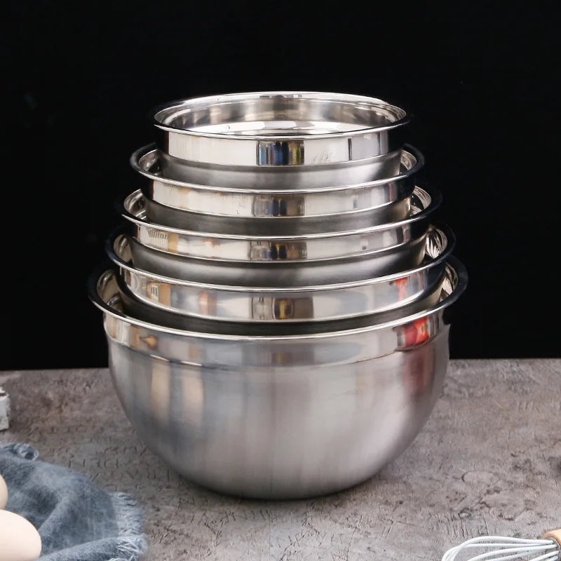 Axyaa Stainless Steel Mixing Bowls with Cover for Kitchen Storage and Mixing