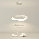 Axyaa Modern LED Pendant Lights - Minimalist Black/White Chandeliers for Living, Dining, Office