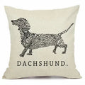 Axyaa Christmas Sausage Style Cushion Cover | Festive Dog Decorative Pillow Cover 45x45cm