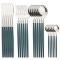 Axyaa 24Pcs Stainless Steel Cutlery Set Dinnerware Flatware Knife Fork Spoon