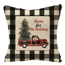 Axyaa Christmas Grid Linen Cushion Cover 45X45CM