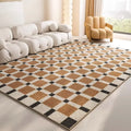Axyaa Plaid Carpet Retro Rugs Fluffy Soft Lounge Plush Mat Home Large Area Thicken Rug
