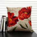 Axyaa Retro Flowers Pattern Cushion Cover - European & American Style Pillow Case