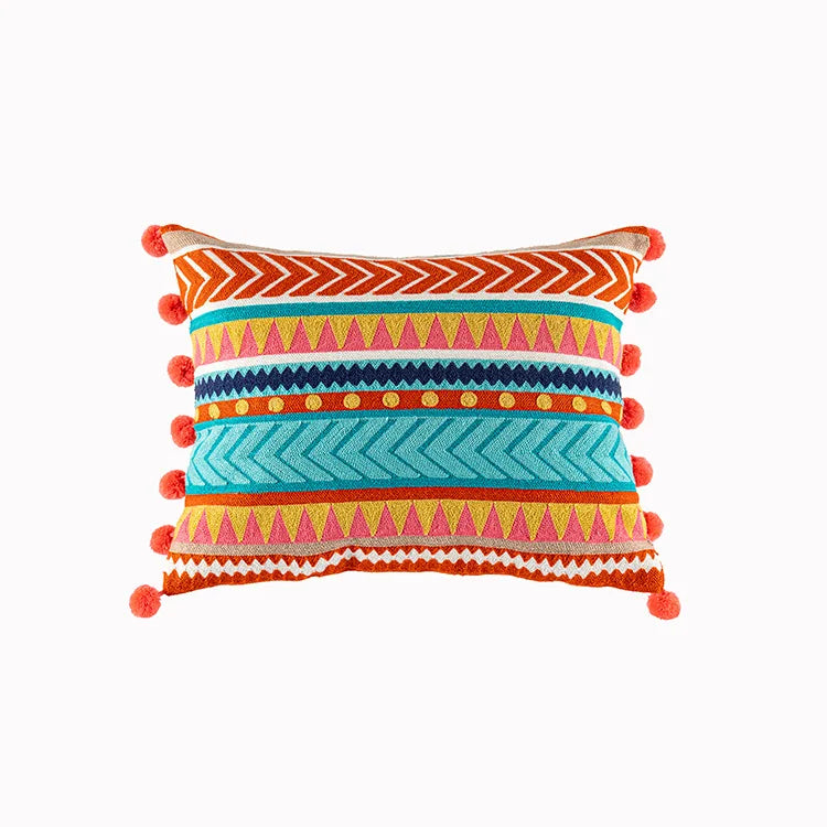 Axyaa Bohemian Embroidered Cushion Covers for Home Decoration