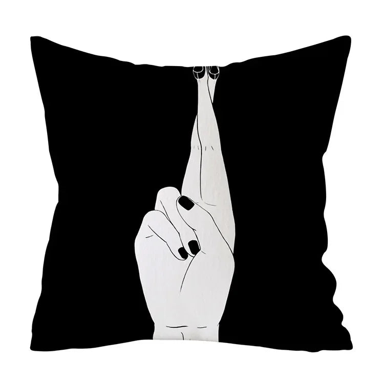 Axyaa Art Pattern Throw Pillow Case for Home Sofa Seat Room Decor