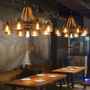 Axyaa Retrohemp Rope Chandelier, Industrial Style Pendant for Home & Restaurant