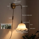Axyaa Nordic Copper LED Wall Light Fixture: Modern Interior Lamp for Bedroom, Bathroom, Balcony