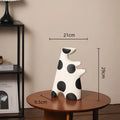 Axyaa Polka Dot Geometric Ceramic Vase Irregular Handmade Flowerpot Home Decoration