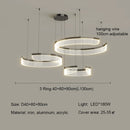 Axyaa Modern Acrylic LED Semicircle Chandelier for Living Room and Bedroom