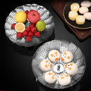 Axyaa Stainless Steel Folding Steamer Rack for Kitchen and Drain Tray