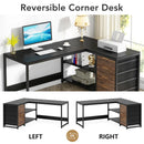 Axyaa Modern L-Shaped Computer Desk: Corner Office Workstation & Study Table
