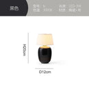 Axyaa Black/White/Red Ceramic Table Lamp with USB Charging - Touch Switch Desk Light