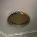 Axyaa Gold Steel Crystal LED Dimmable Ceiling Light for Luxe Living Spaces